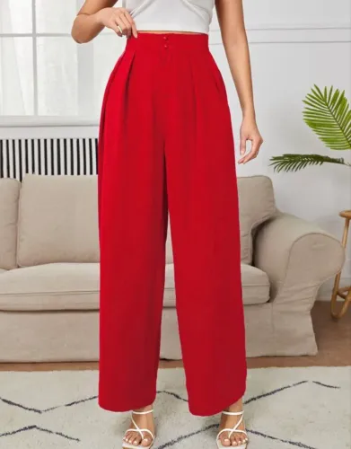 Calça vermelha alfaiataria usada 2x