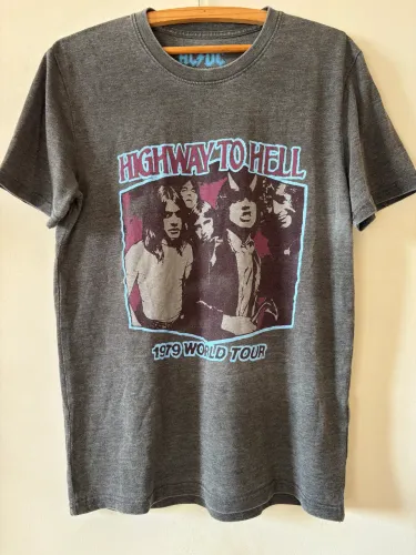 New Men's Graphic T-Shirt LUCKY BRAND AC/DC Highway To Hell 1979 World Tour
