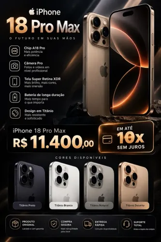 IPHONE 18 PRO MAX - NOVO | ESCOLHA A COR!