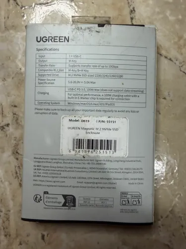 Adaptador ssd M.2 NVMe UGREEN