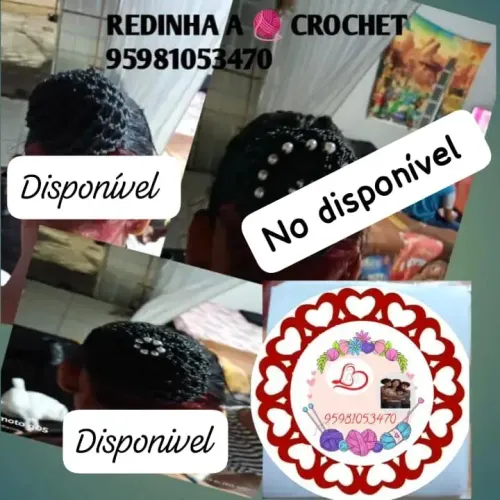 Redinha para cabelo a crochet feito a mão ?