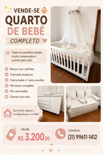 Jogo de quarto infantil completo! 