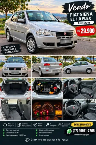 Fiat Siena EL 1.0 MPI Fire Flex 8V 4P 2010