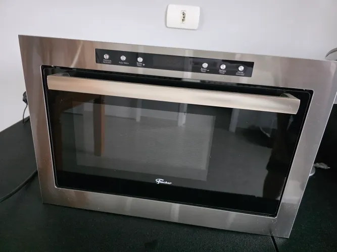 Micro ondas de embutir Fischer 25l com grill inox excelente estado