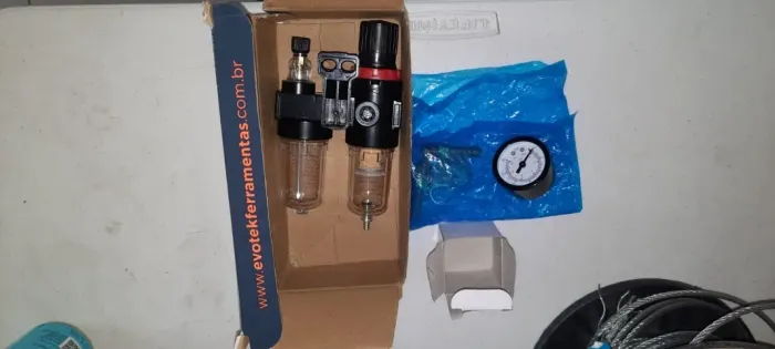 conjunto filtro regulador de ar comprimido para compressor pneumático