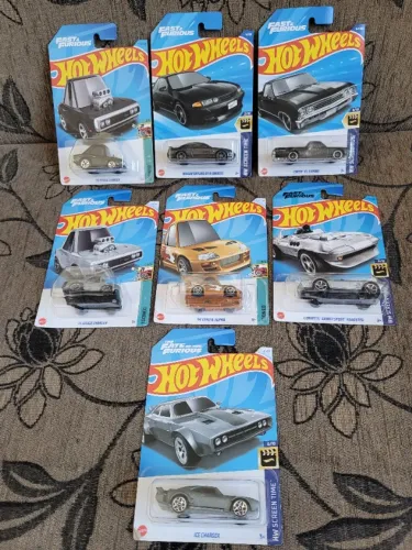 Coleção Espetacular Velozes e Furiosos (Fast & Furious) 7 minis Temático Hot Wheels.