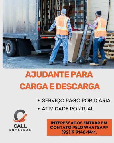 Ajudante de carga - diárias disponíveis 