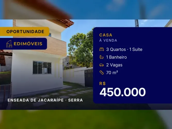 Casa Duplex 3 quartos na Enseada de Jacaraípe, espaço e conforto para você