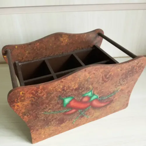 Organizador Artesanal  Porta Trecos  ótimo estado   lindo para decorar 