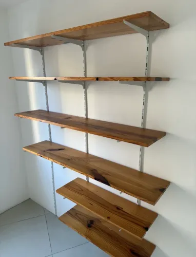 Prateleiras De Madeira Pinos Com Suporte
