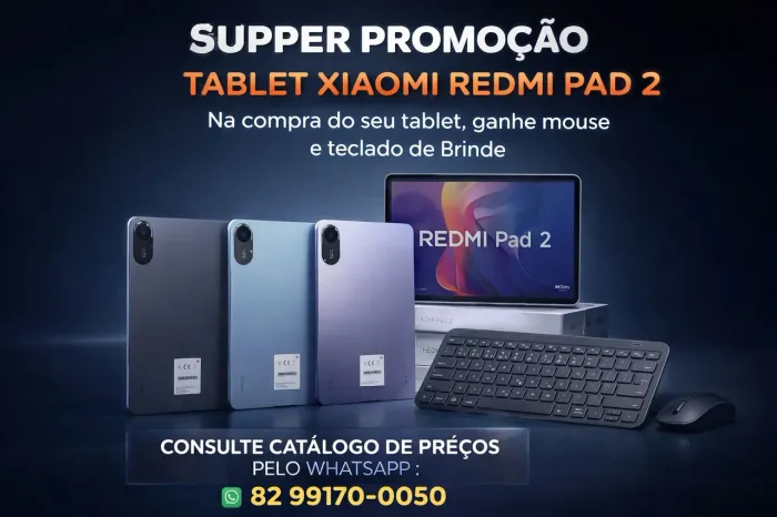 Tablet Xiaomi Redmi pad 2 + brindes - Promoção 