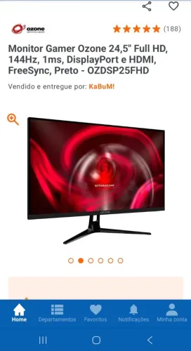 Vendo monitor Ozone 144hz 