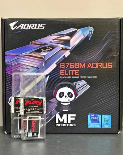 Kit DDR5 B760M Aorus Elite + i5 13600 + 2x16GB Kingston RGB 6000Mhz