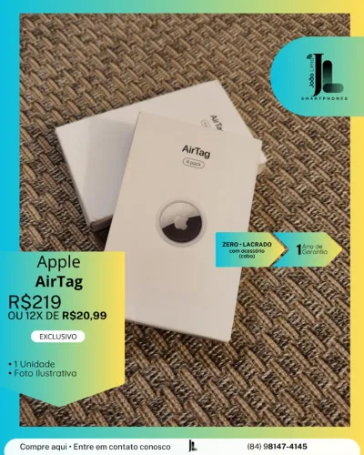 APPLE AIRTAG, (01 UNIDADE), LACRADO, EXCLUSIVO!