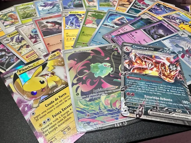 (Original) Kit jogo de cartas aleatorias sortidas do pokemon originais