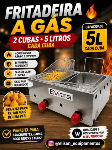Fritadeira a gás 10 litros