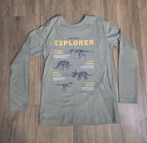 Camisa de manga infantil Dinossauros