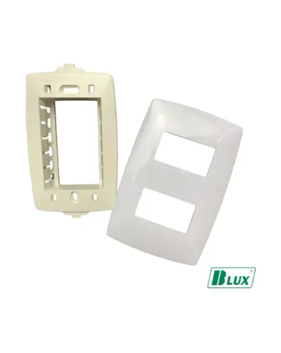 Placa 4x2 para 2 Módulos Separados Linha Home Blux Branco