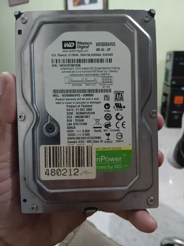 Hd 500 Gb WD p/ PC ou Dvr 100% saudável