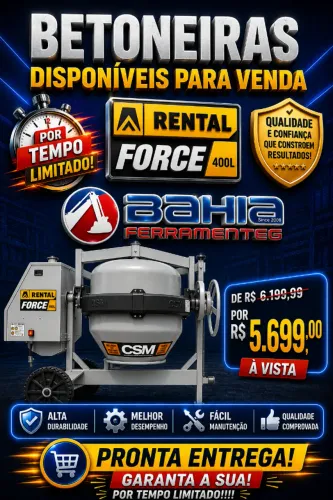 BETONEIRA RENTAL FORCE DISPONIVEL PARA VENDA