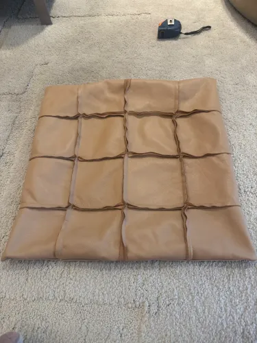Almofada Premium Decortextil 50x50 Couro Caramelo Sofisticada
