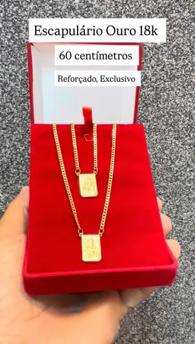 ESCAPULARIO OURO 18K , 6.9g