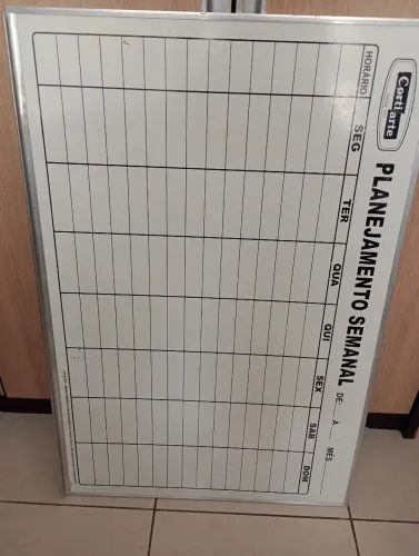 Quadro agenda semanal