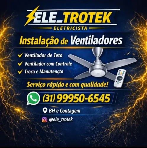 Instalação de ventiladores de tetto
