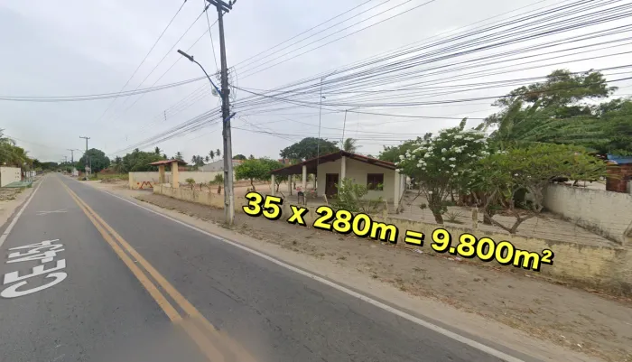 VERAS VENDE TERRENO 1 HECTARE NA CE-454 NO PRATIUS - PINDORETAMA-CE