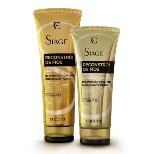 Kit Siàge Reconstrói os Fios - Shampoo e Condicionador - Eudora
