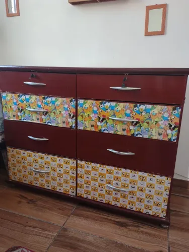 Cômoda casal 8 gavetas mogno personalizado Hora de Aventura 