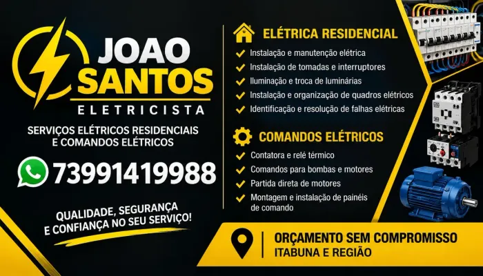 ? Eletricista Residencial / Instalações e comandos elétricos. Itabuna e região !