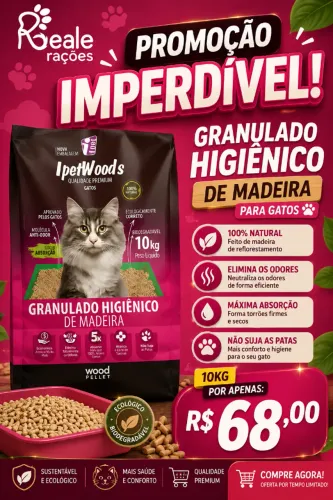 Granulado Higiênico de madeira 10kg 