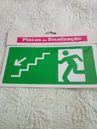 Placas Sinalização Emergência Escada