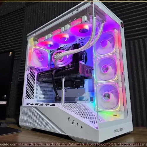 PC Gamer Branco Ryzen 5 9600X RX 9060 XT 16GB 16GB DDR5 6000 SSD 1TB B840M AM5
