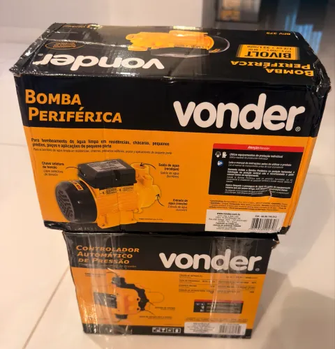 Bomba Pressurizadora Vonder 1/2 CV + Pressostato - NOVA