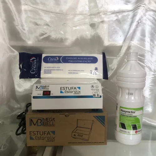 Estufa MEGA BELL com envelope auto secante e detergente enzimatico