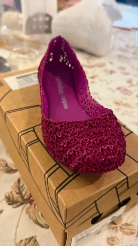 Sandália Infantil Melissa - Rosa com gliter. (Nova - na caixa) tamanho 30