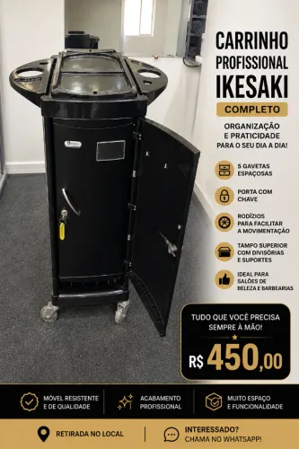 Carrinho Auxiliar Profissional Ikesaki