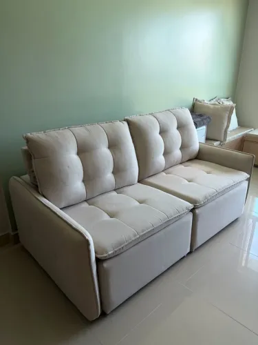 Sofá Mônaco 1,80m Off White - Impecável, Impermeabilizado e Higienizado