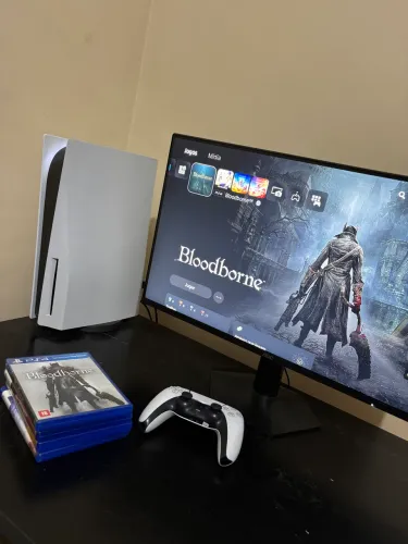 Ps5 Mídia Fisica + jogos + monitor