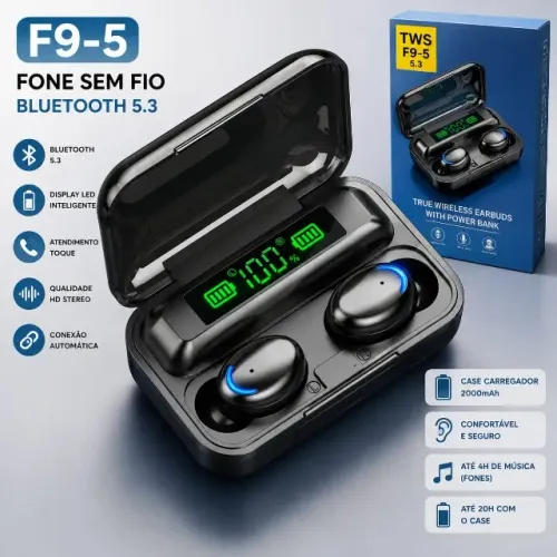 Fone sem fio recarregável ( produto novo lacrado ) poucas unidades