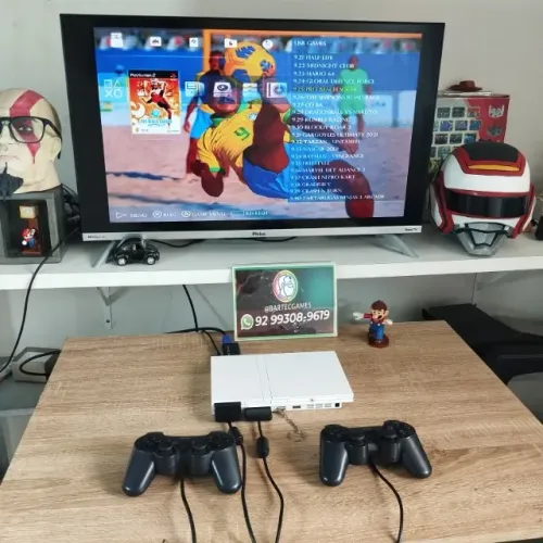 Edição especial Ps2 Branco + 70 jogos