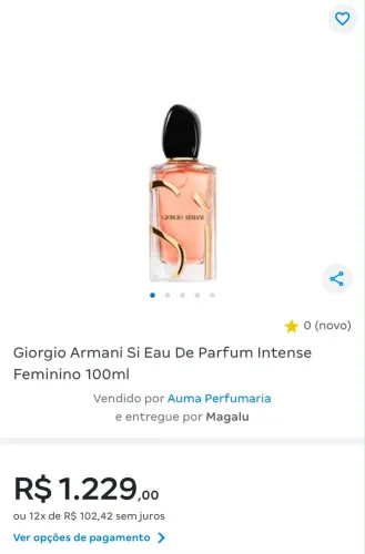 PERFUME GIORGIO ARMANI NOVO