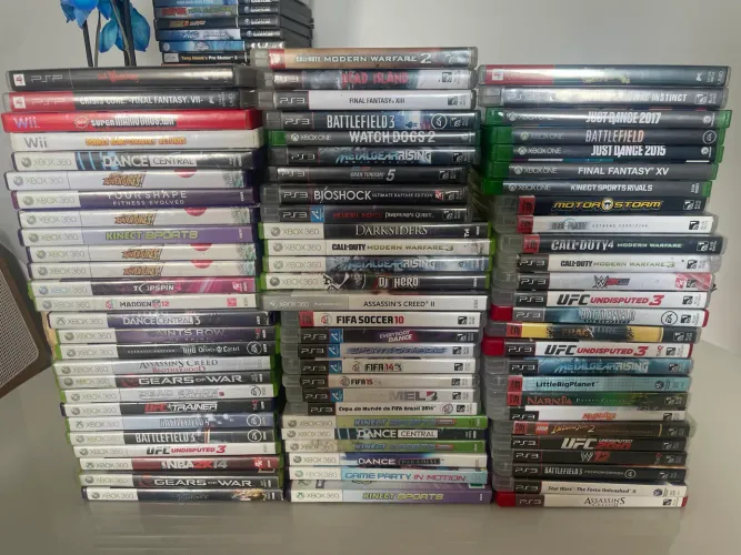 Lote de jogos Xbox PlayStation PSP