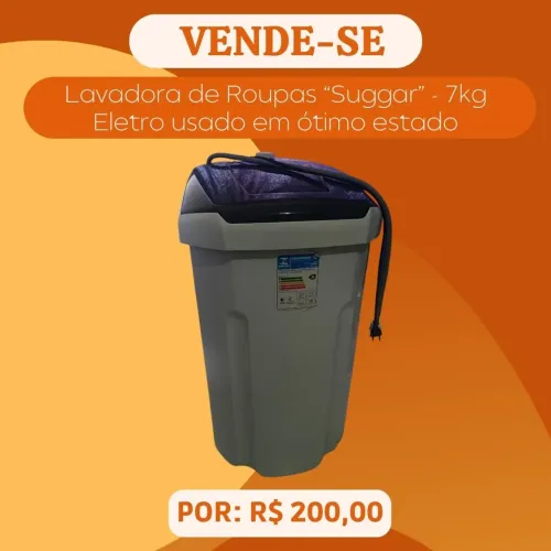 Lavadora de roupas "sugar" 7kg - tanque de lavar roupas