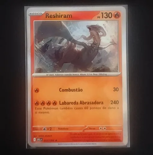 Carta pokémon Reshiram original copag