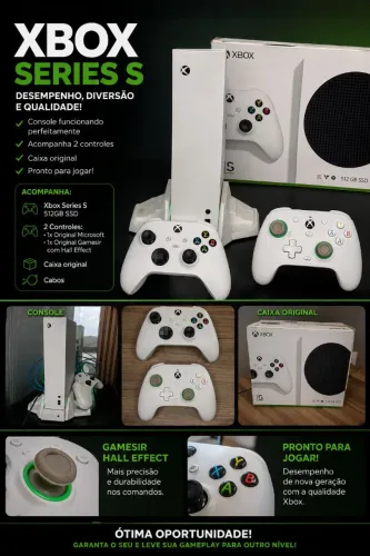 ? Xbox Series S 512GB + 2 Controles Originais + Caixa | Excelente Estado