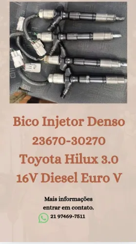 Bico Injetor Denso 23670-30270 Toyota Hilux 3.0 16V Diesel Euro V