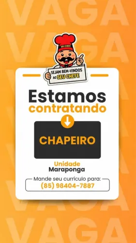 Vaga para chapeiro na Maraponga